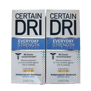 2x Certain Dri Everyday Strength Clinical Antiperspirant Deodorant 2.6 oz Set